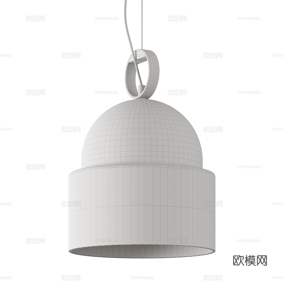 现代意式极简玻璃装饰吊灯3d模型