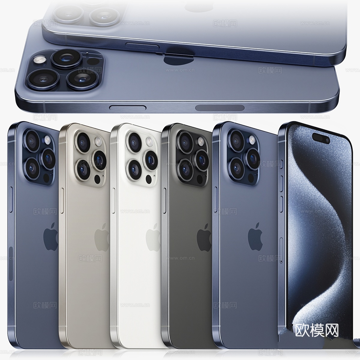 苹果 iPhone 15 Pro MAX 所有颜色3d模型