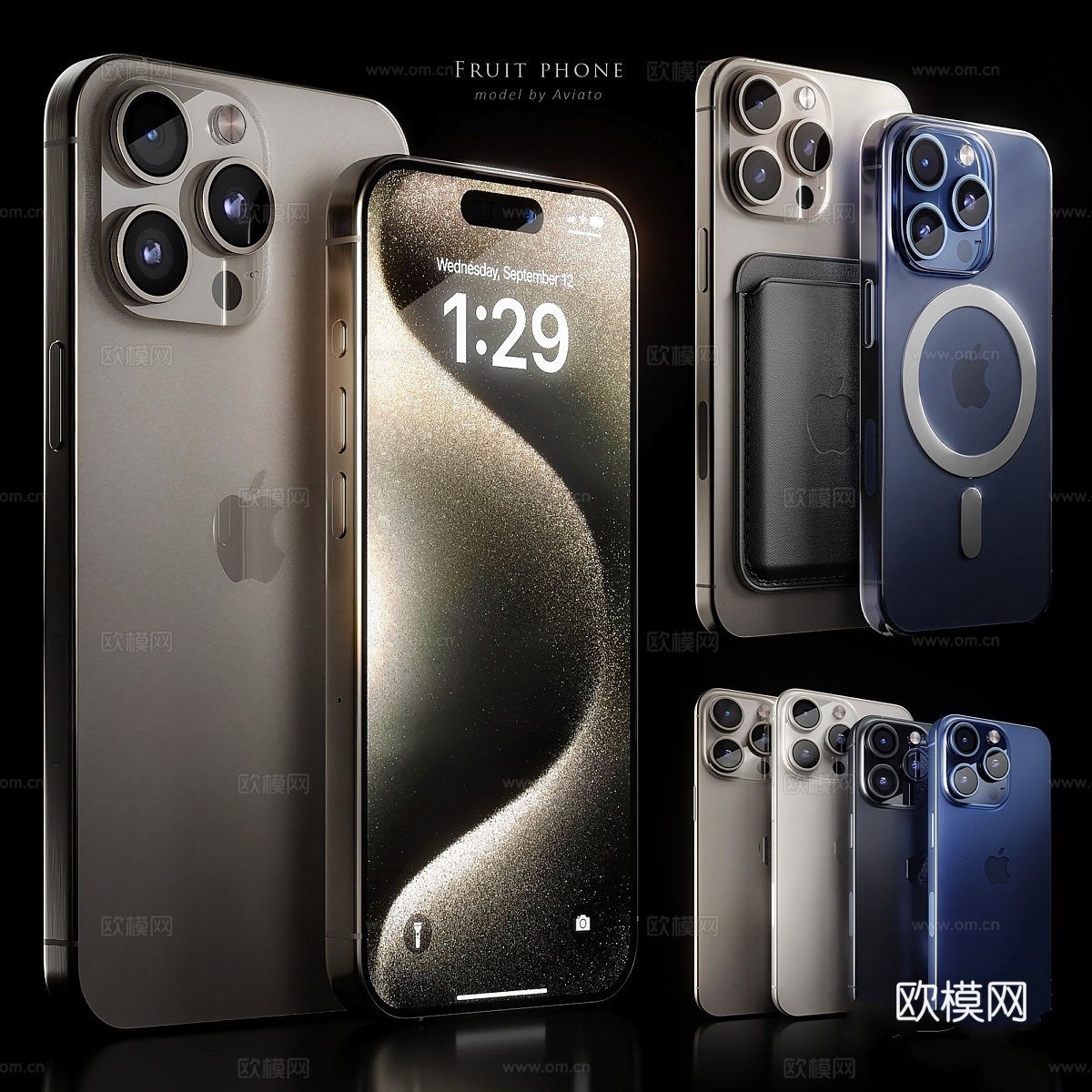 苹果 iPhone 15 Pro3d模型