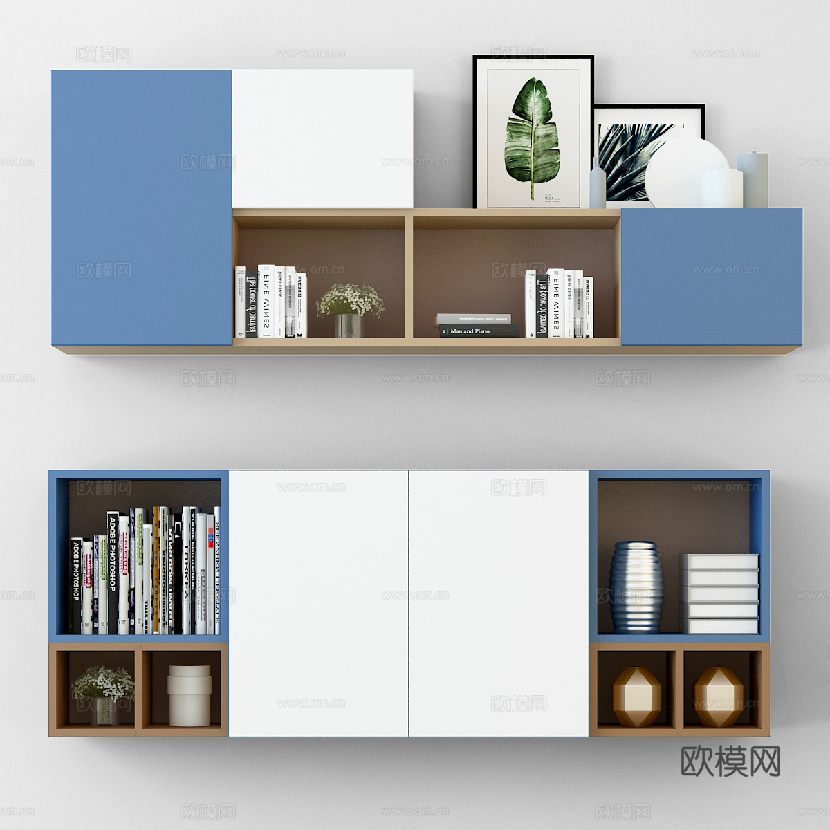 北欧装饰柜 边柜 鞋柜 书柜3d模型