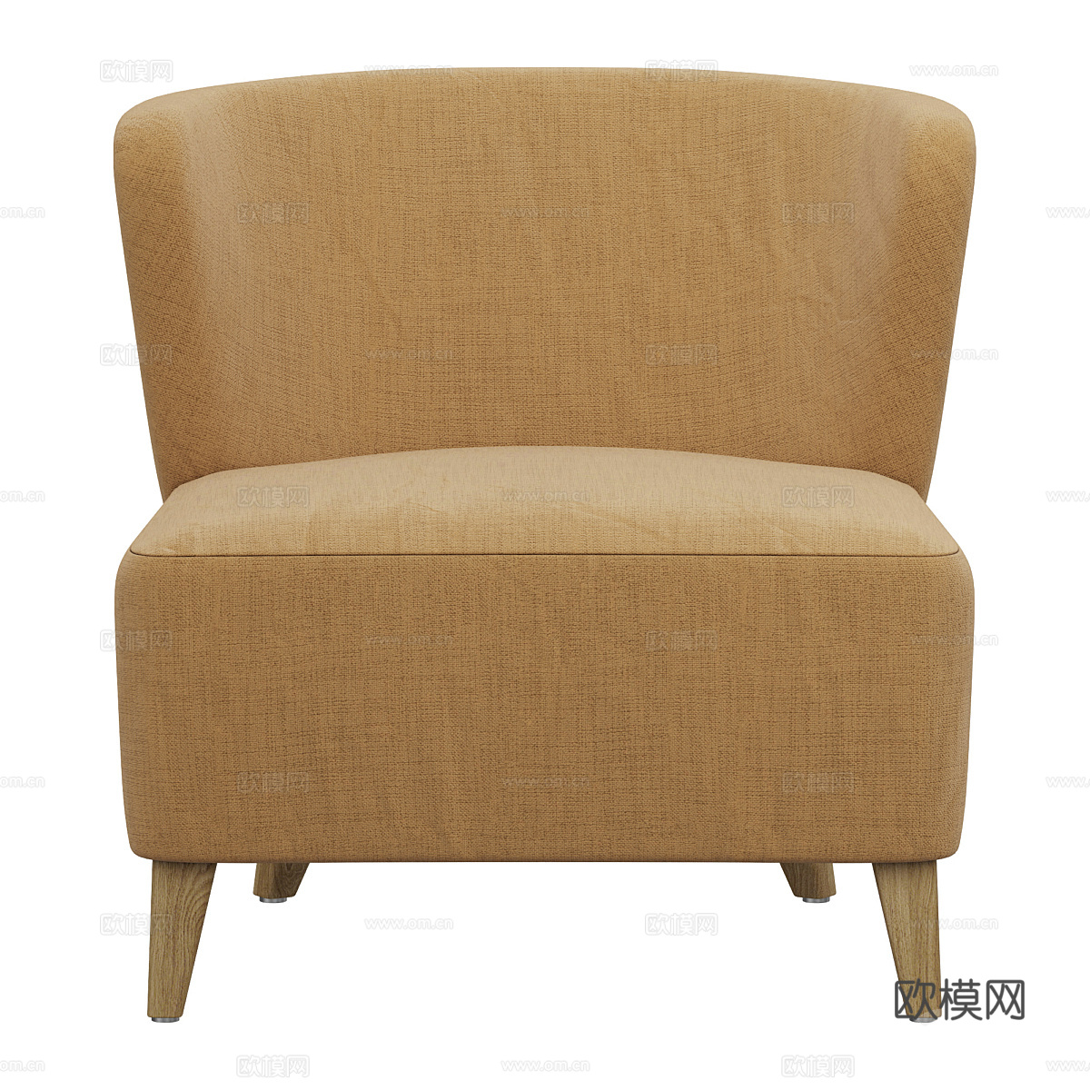 现代布艺扶手椅3d模型