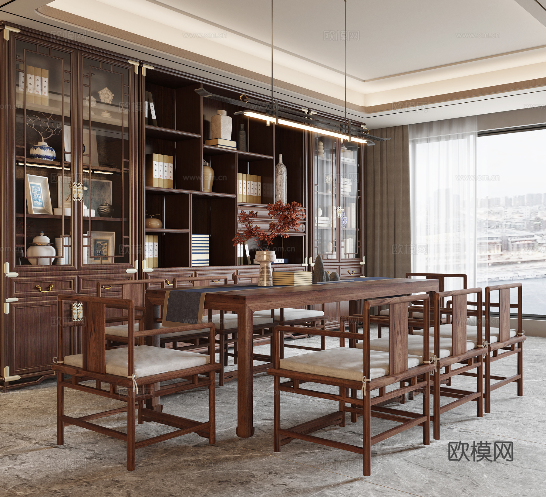 中式餐厅3d模型