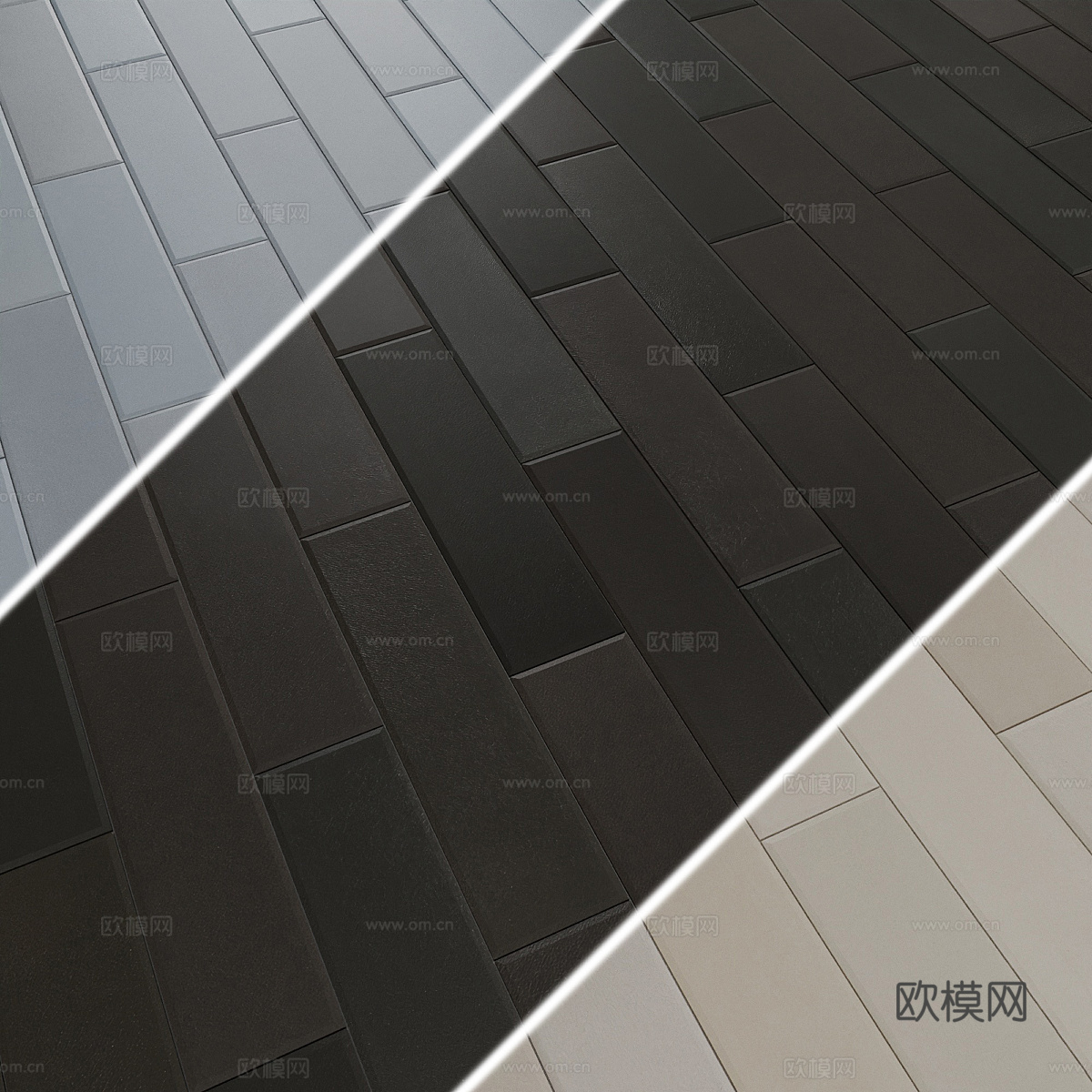 新中式瓷砖 花砖 条砖3d模型