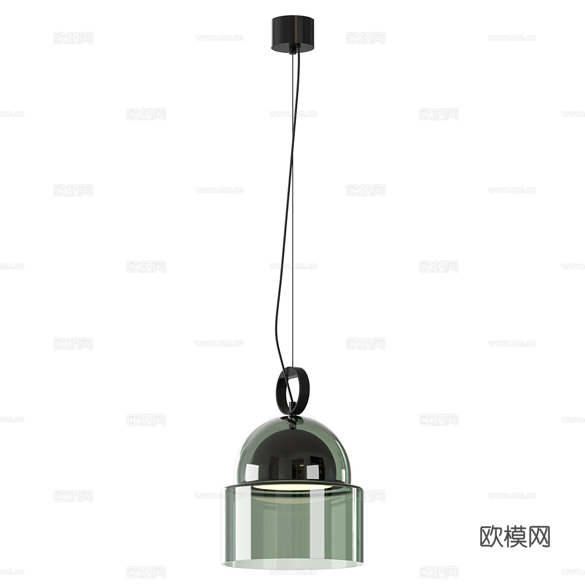 现代意式极简玻璃装饰吊灯3d模型