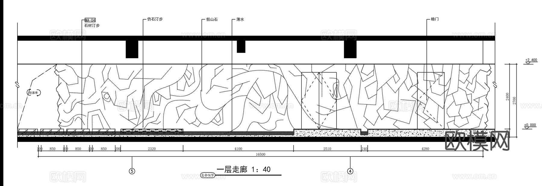新中式茶馆会所全套施工图cad施工图