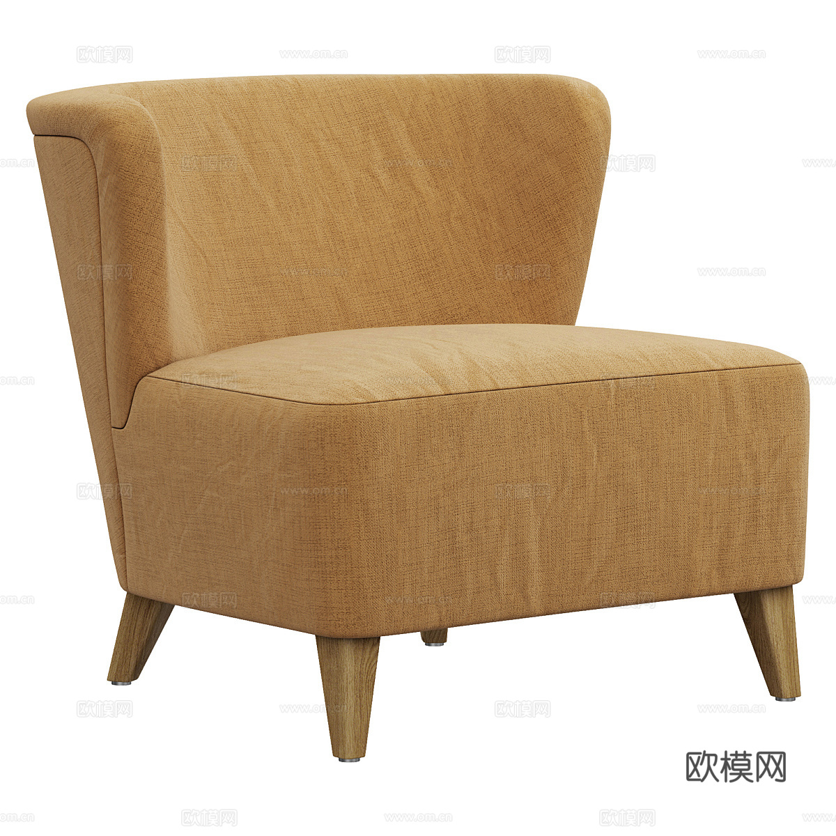现代布艺扶手椅3d模型