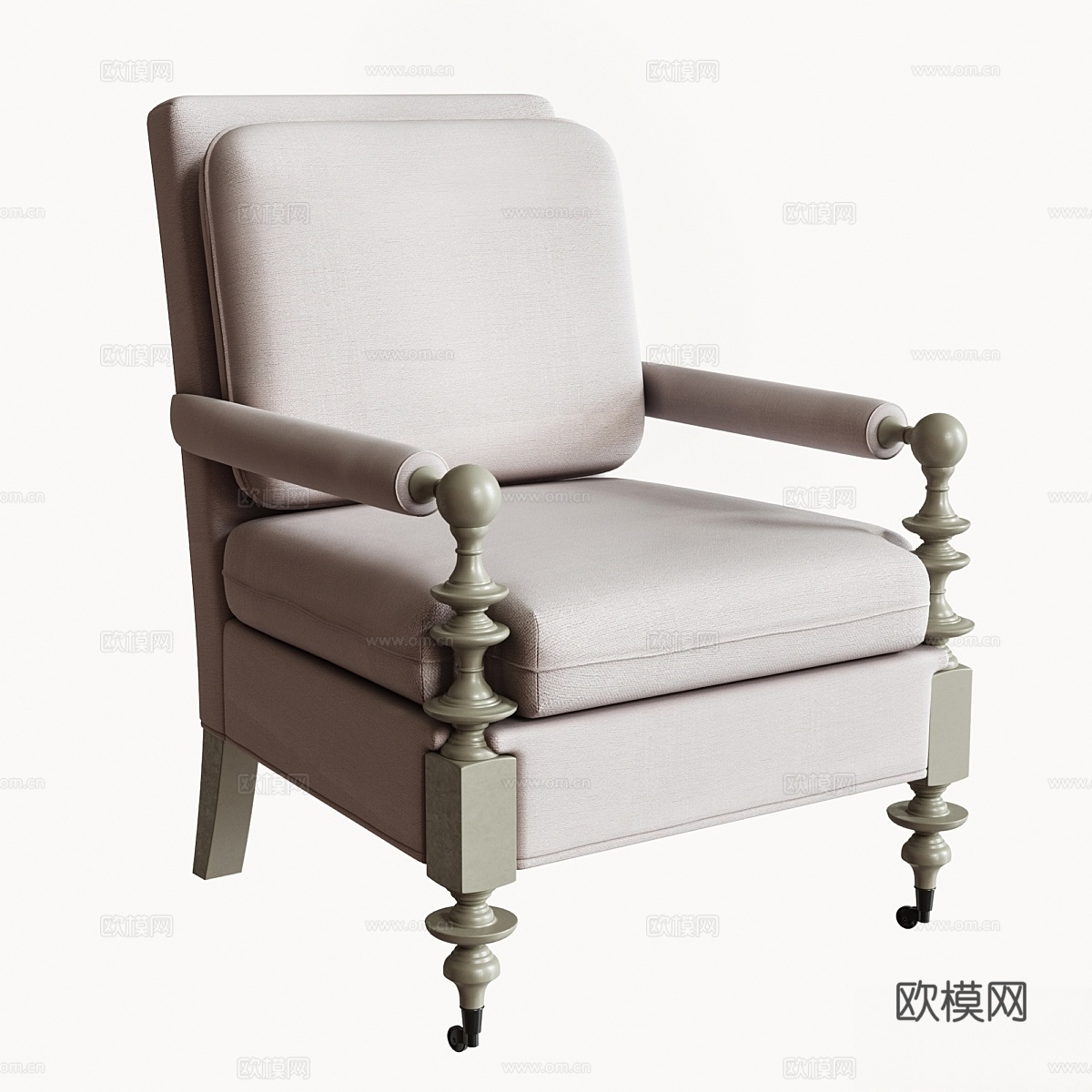 Marne Spindle Chair Serenity3d模型