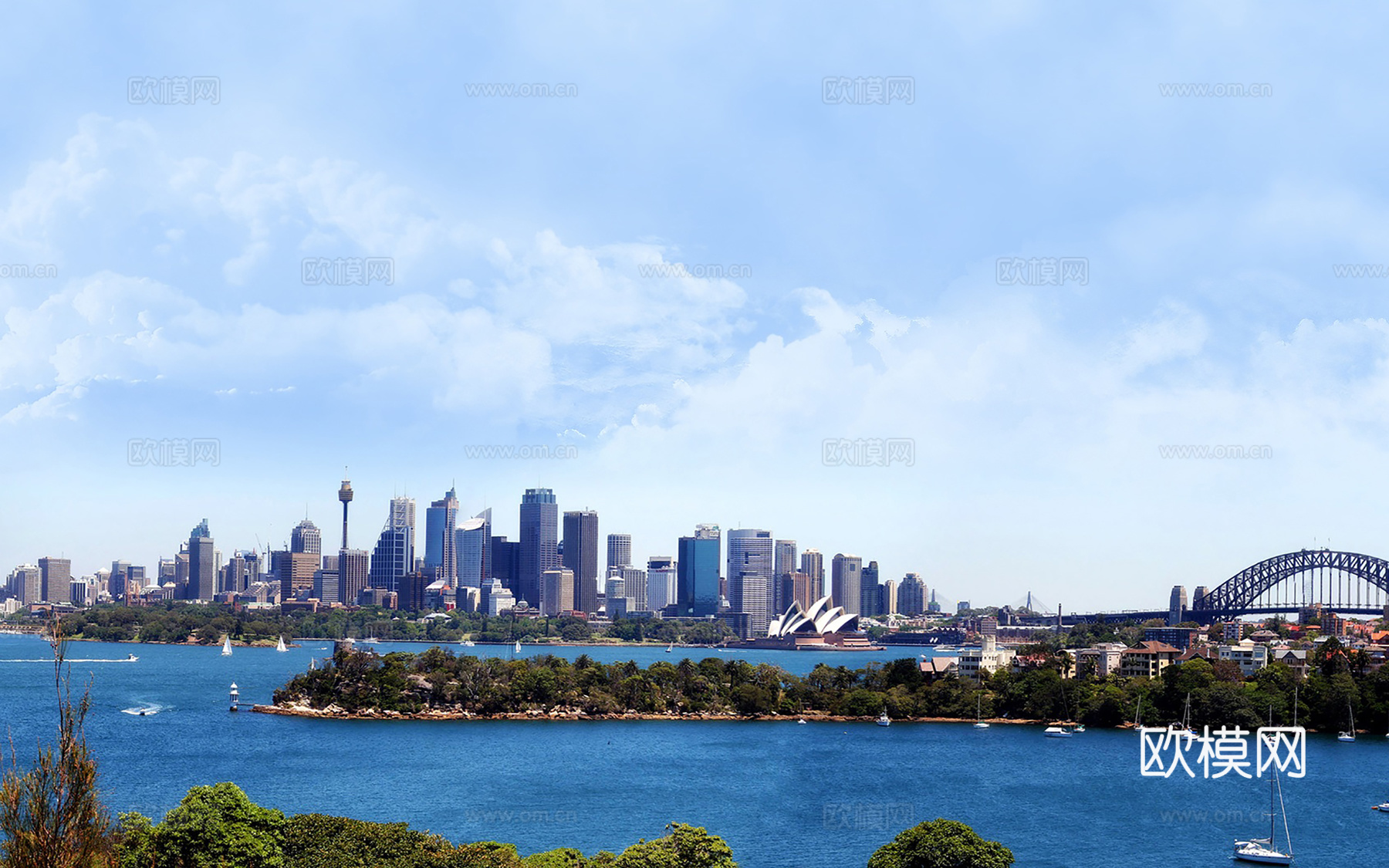 城市海边外景 环境外景 都市风景外景贴图