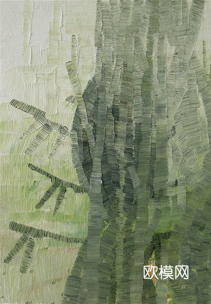 现代极简挂画_油画_抽象挂画_肌理画