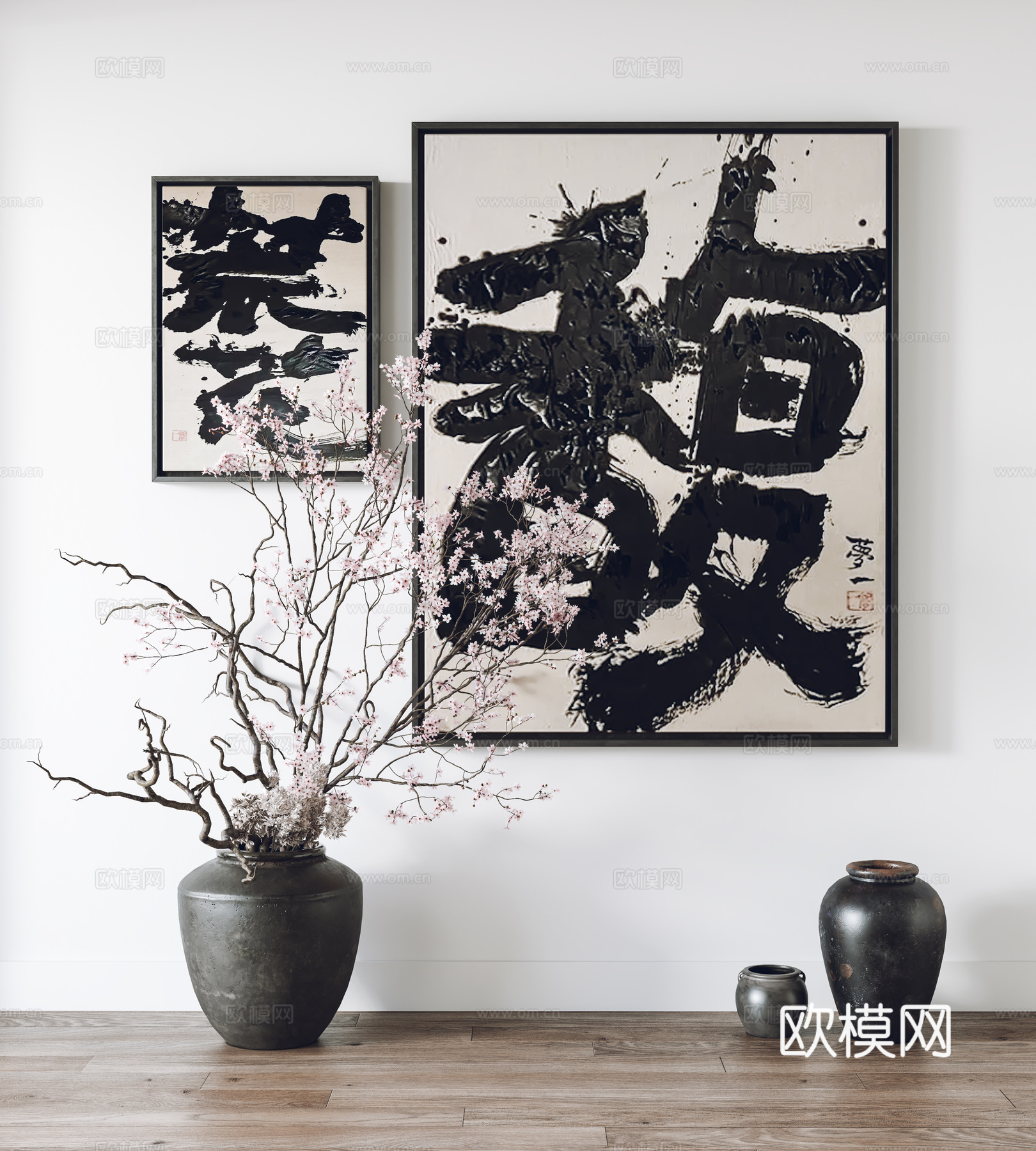 现代挂画 装饰画 客厅挂画 玄关挂画 摆件3d模型