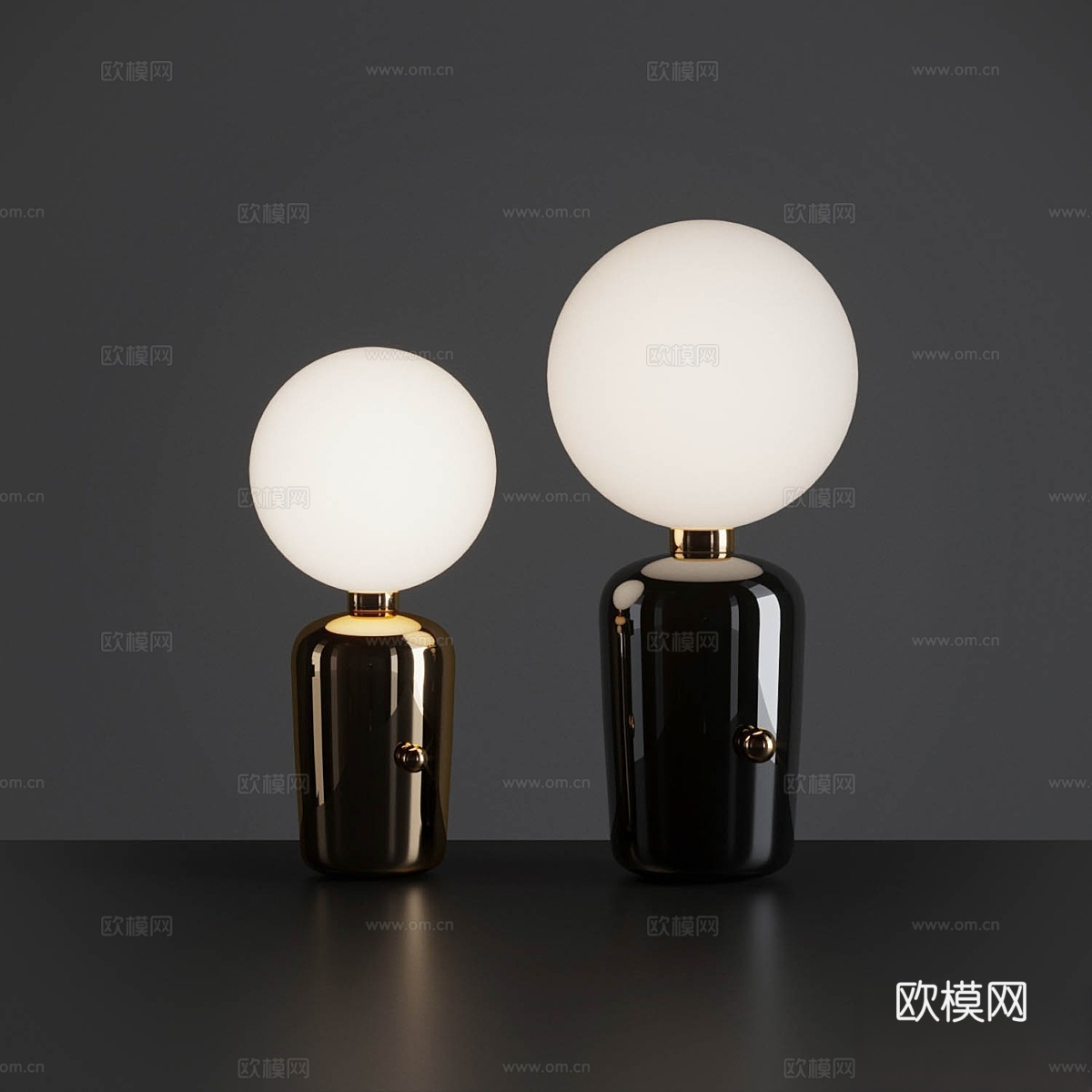 Parachilna Aballs M 格子桌灯3d模型
