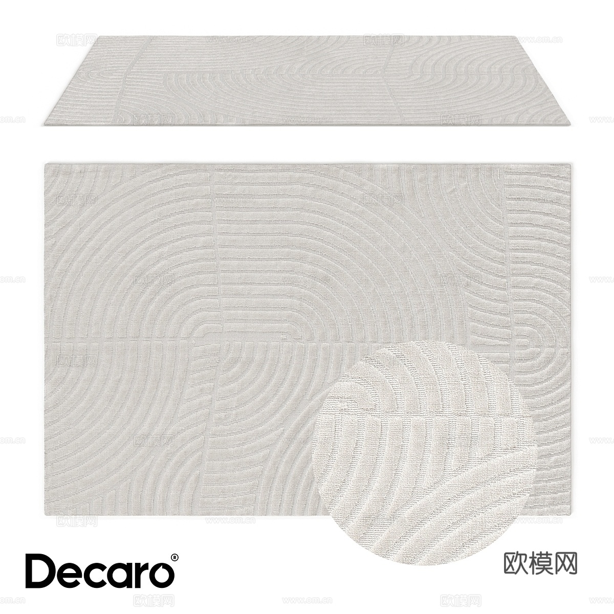 堆叠地毯 Decaro 地毯 D1100083d模型