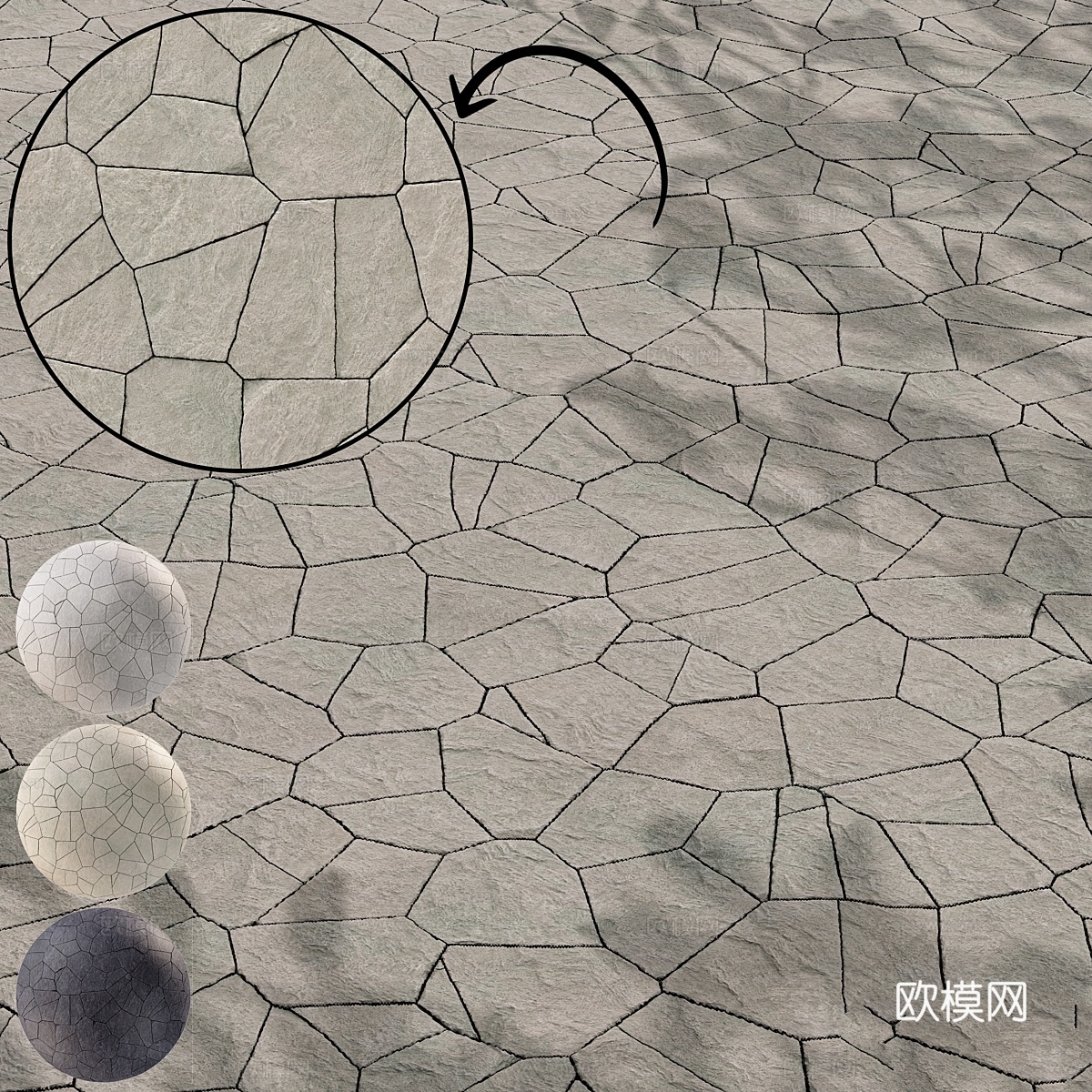 石材铺装08（无缝）3d模型