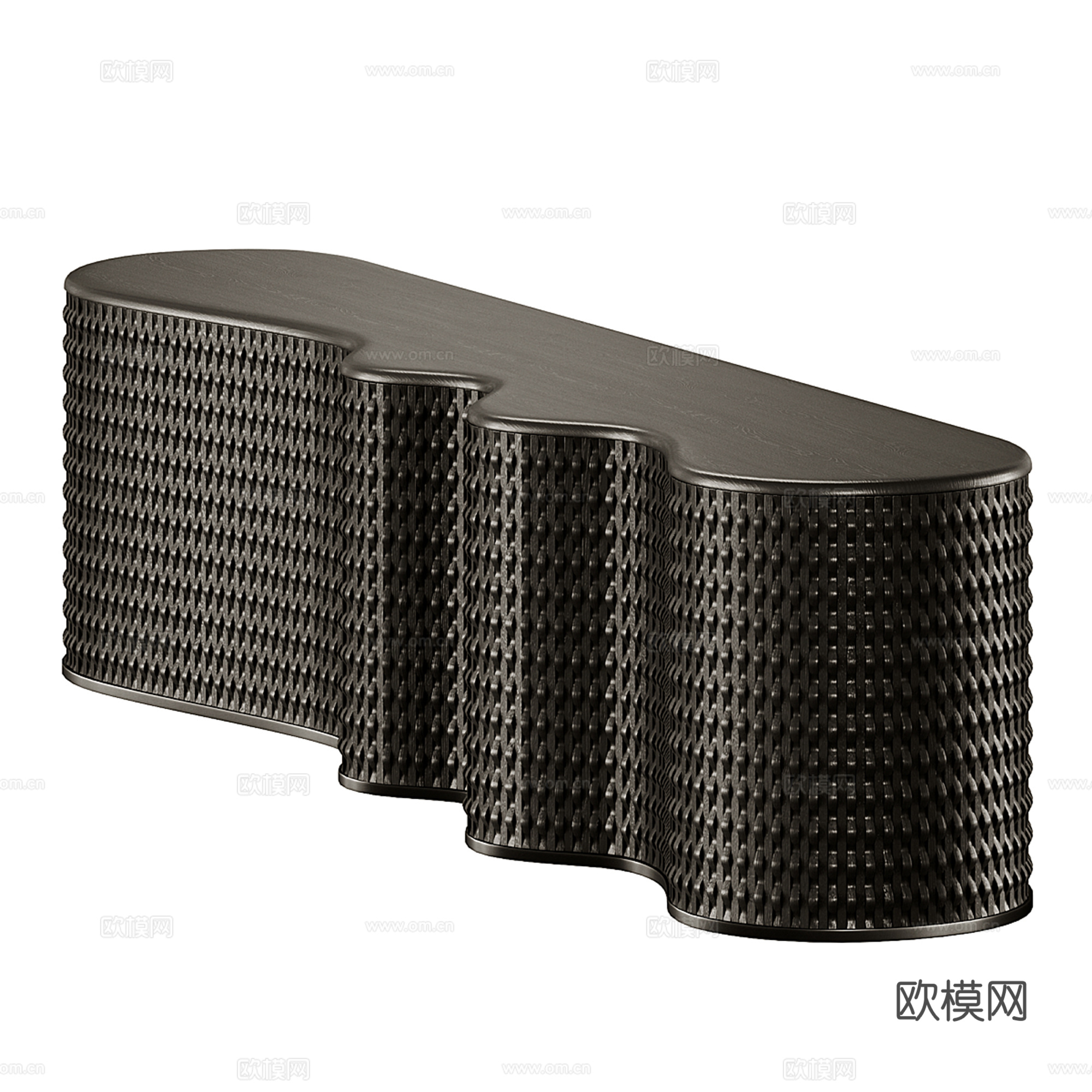 现代轻奢电视柜 边柜 矮柜su模型