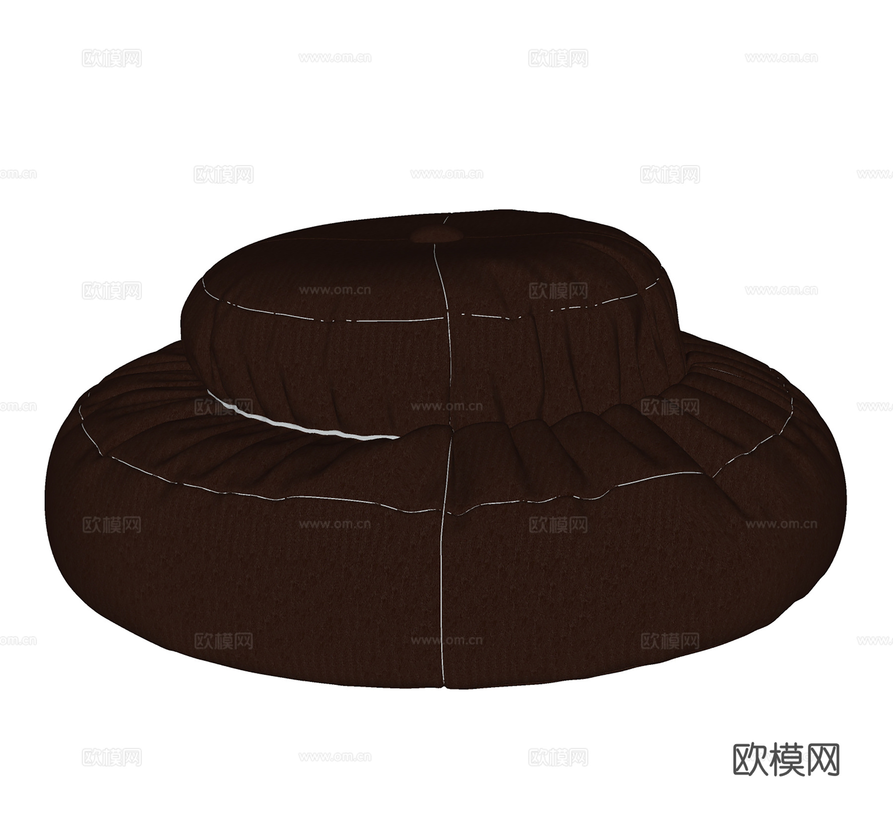现代懒人沙发  皮革沙发 个性沙发su模型