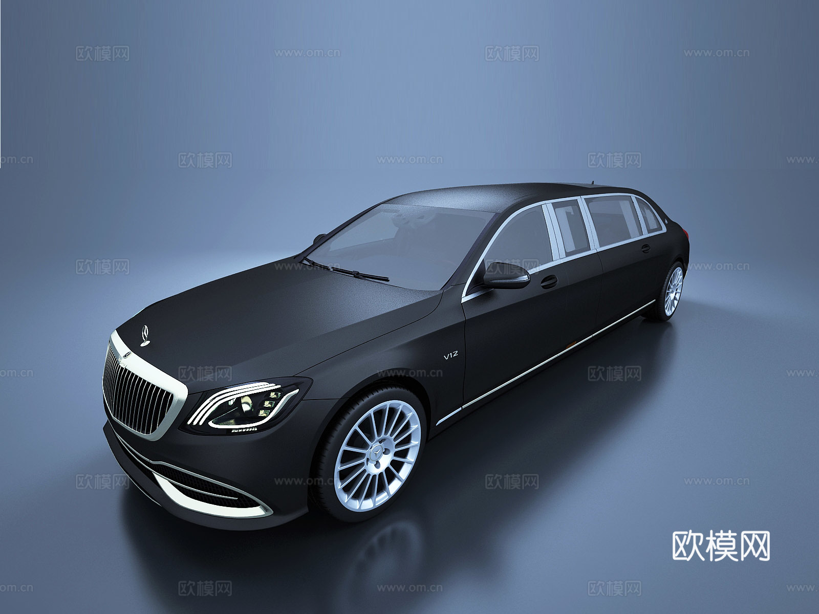 现代奔驰 迈巴赫 汽车 豪车 车 交通工具3d模型
