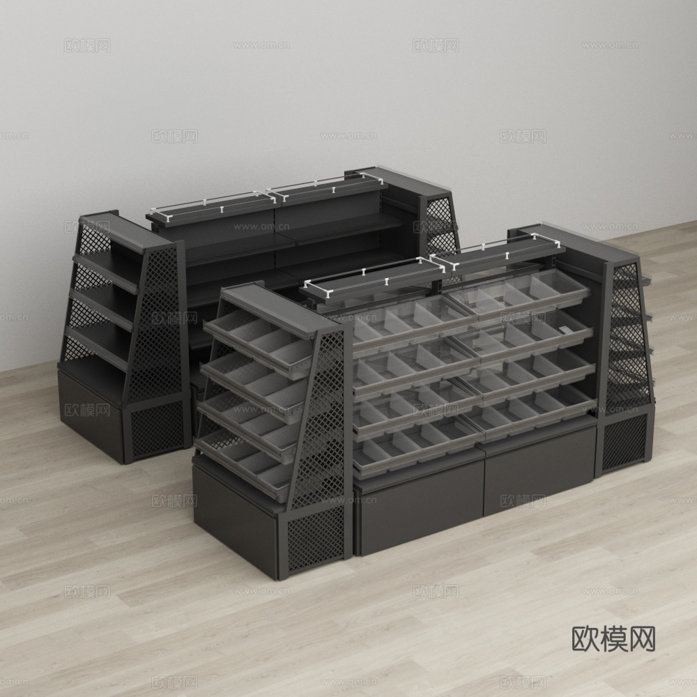 散称零食店货架3d模型