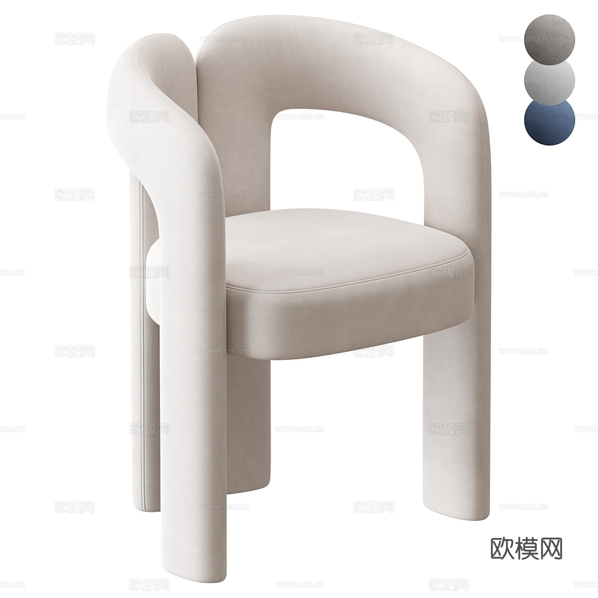 安吉顶部概念椅子3d模型
