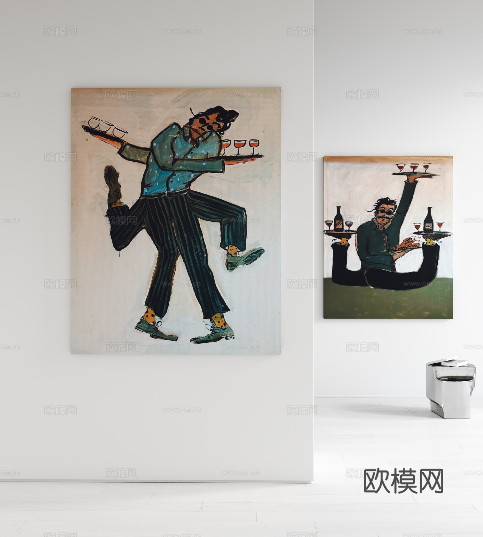 现代挂画 装饰画 客厅挂画 玄关挂画3d模型