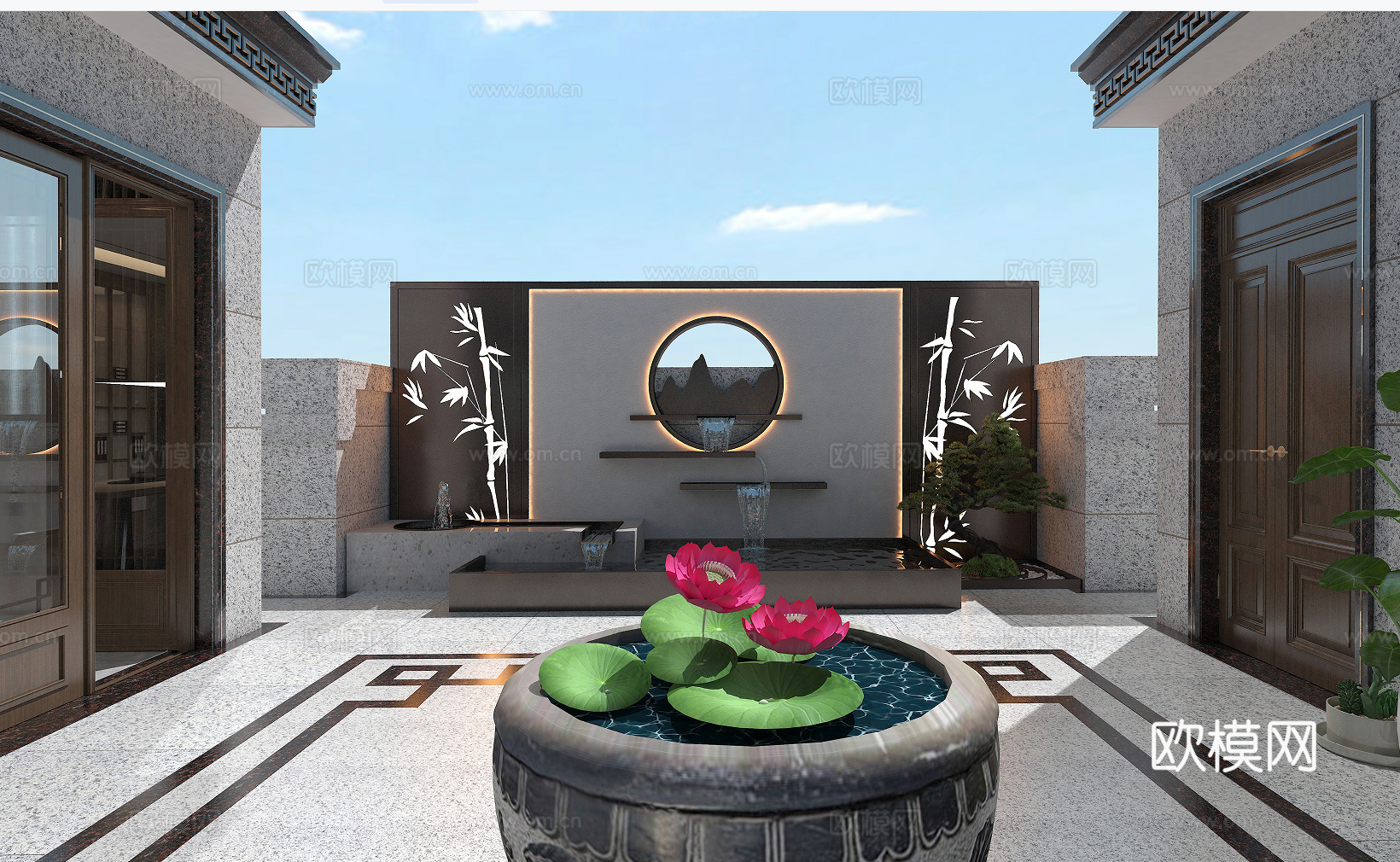顶楼院子3d模型
