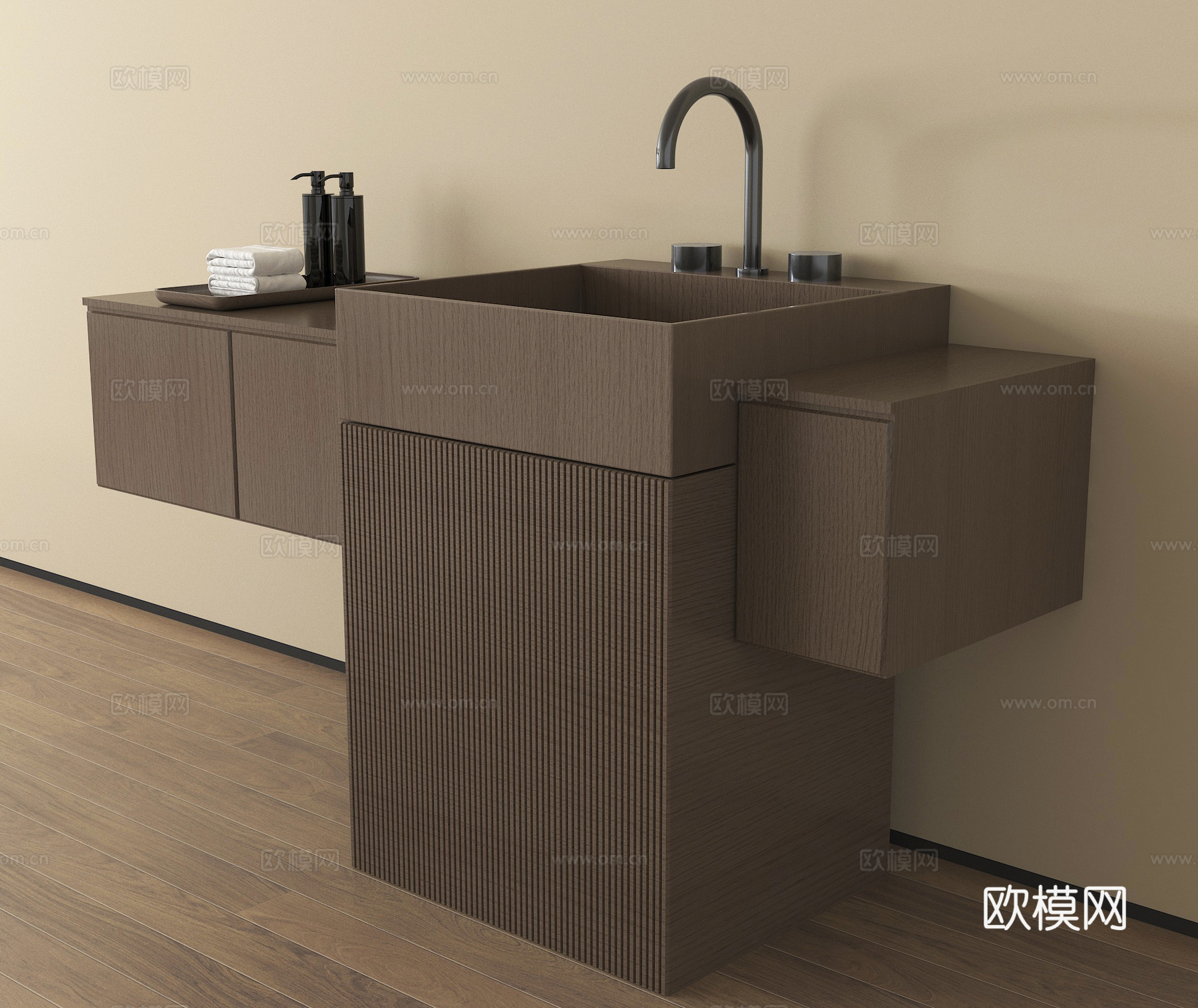 现代洗手台 立式洗手台3d模型