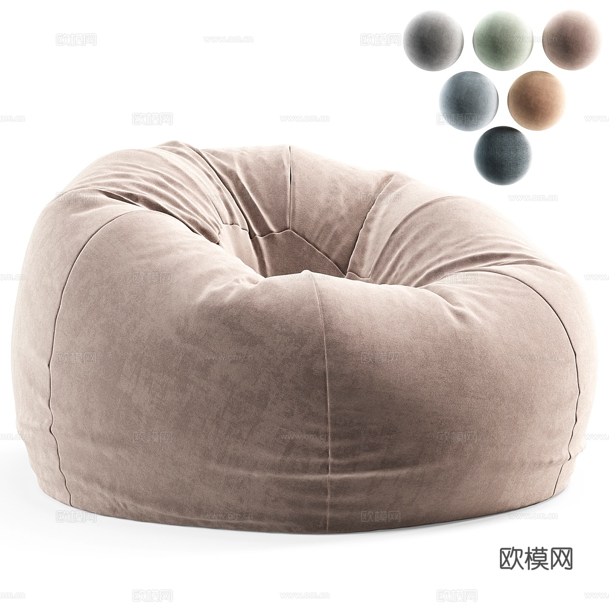Westelm 豆袋椅3d模型