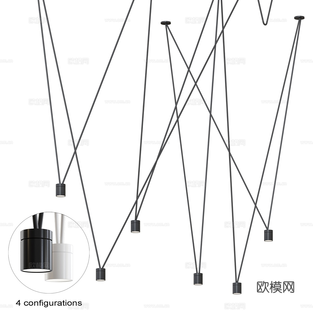 配套 Vibia 吊灯3d模型