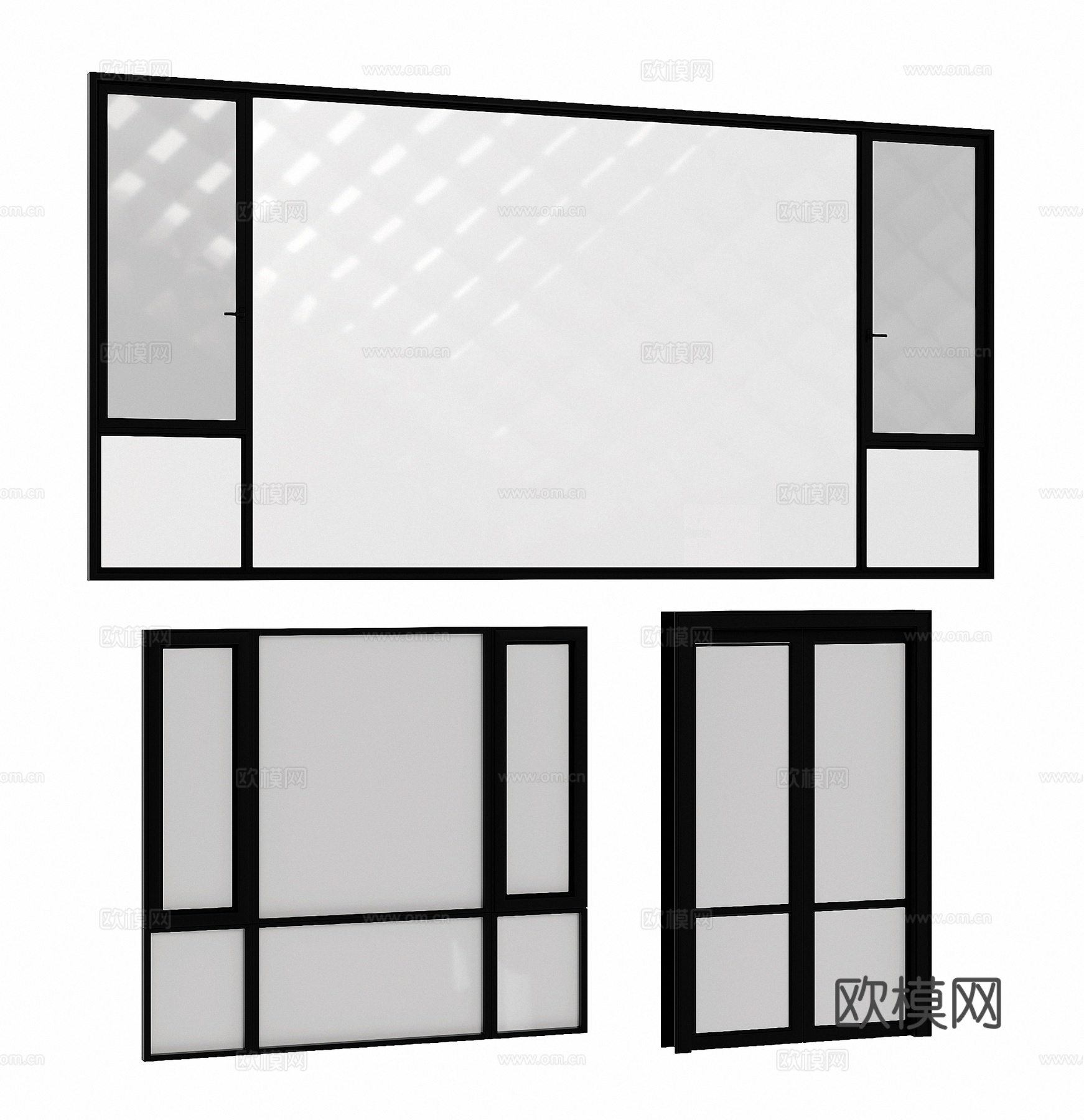 现代门窗3d模型