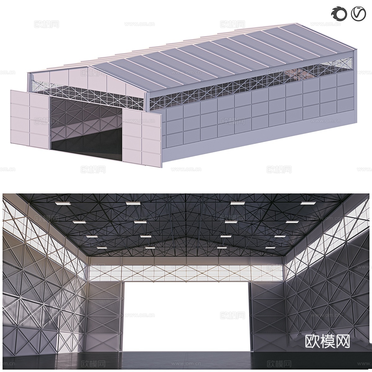 机库3d模型
