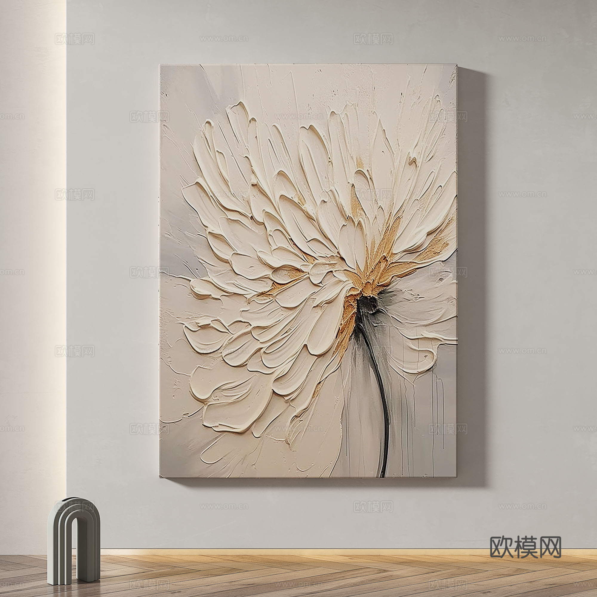 现代，轻奢，侘寂，肌理，奶油风，简约，抽象，立体，装饰画3d模型