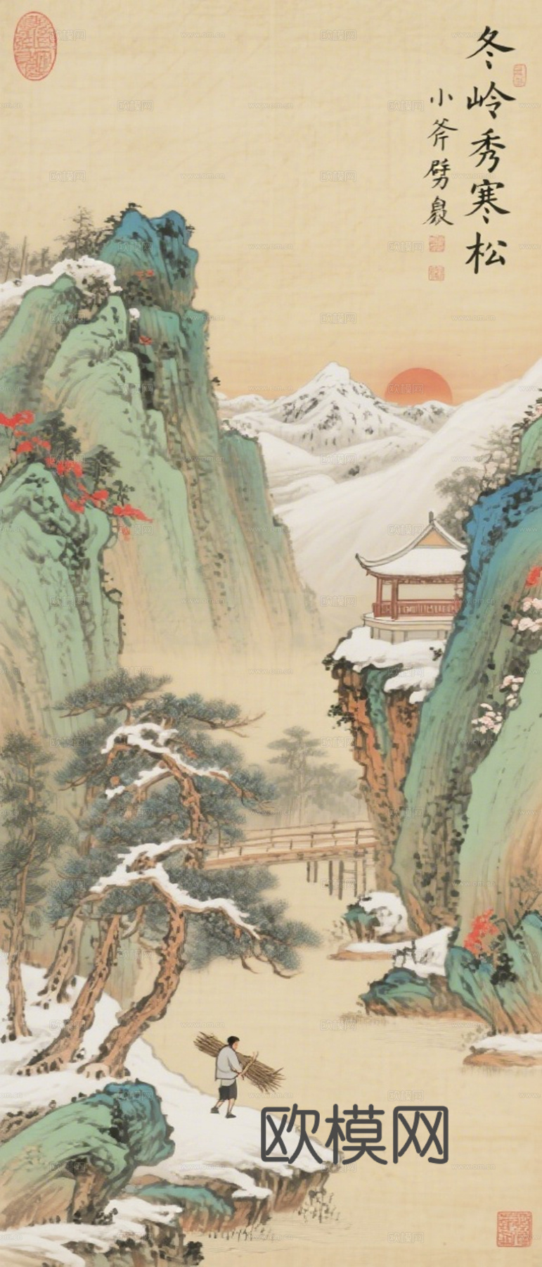 新中式工笔画 装饰画