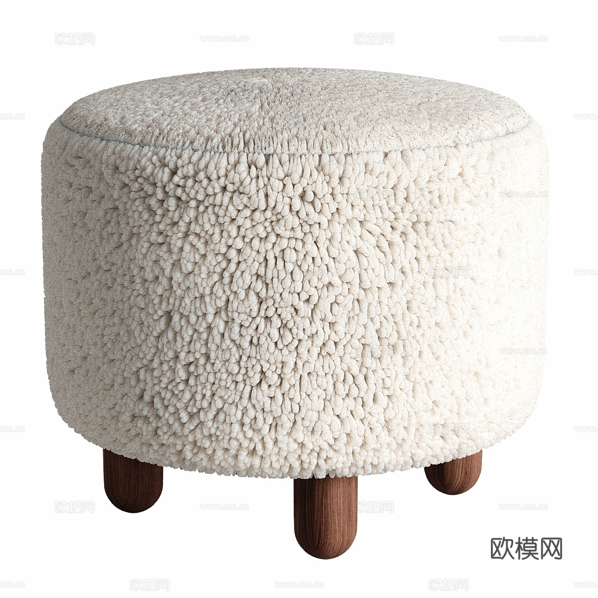 Raley 靠垫脚凳 by Pottery Barn3d模型