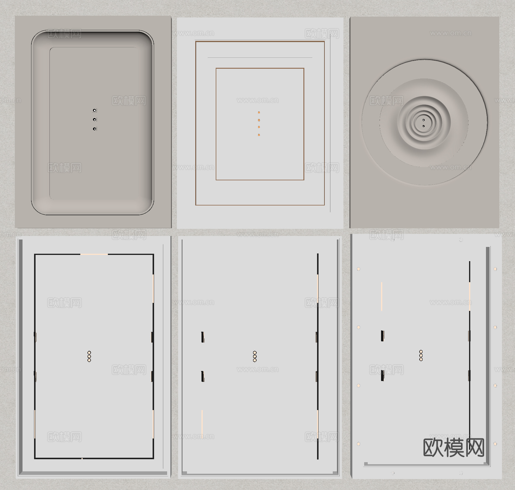 吊顶天花su模型