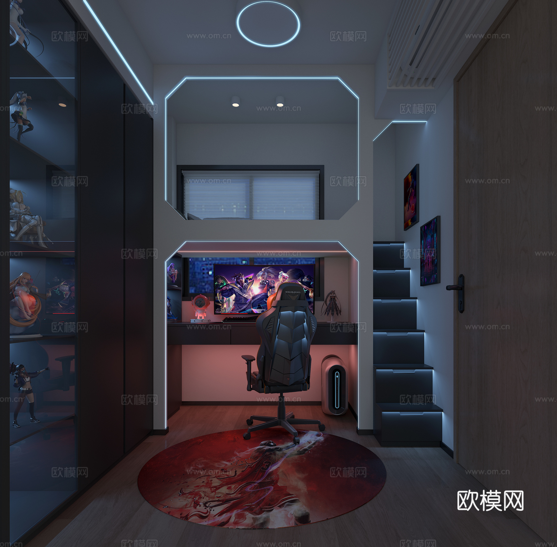 儿童电竞房3d模型