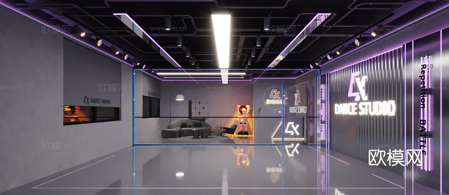 现代舞蹈教室3d模型