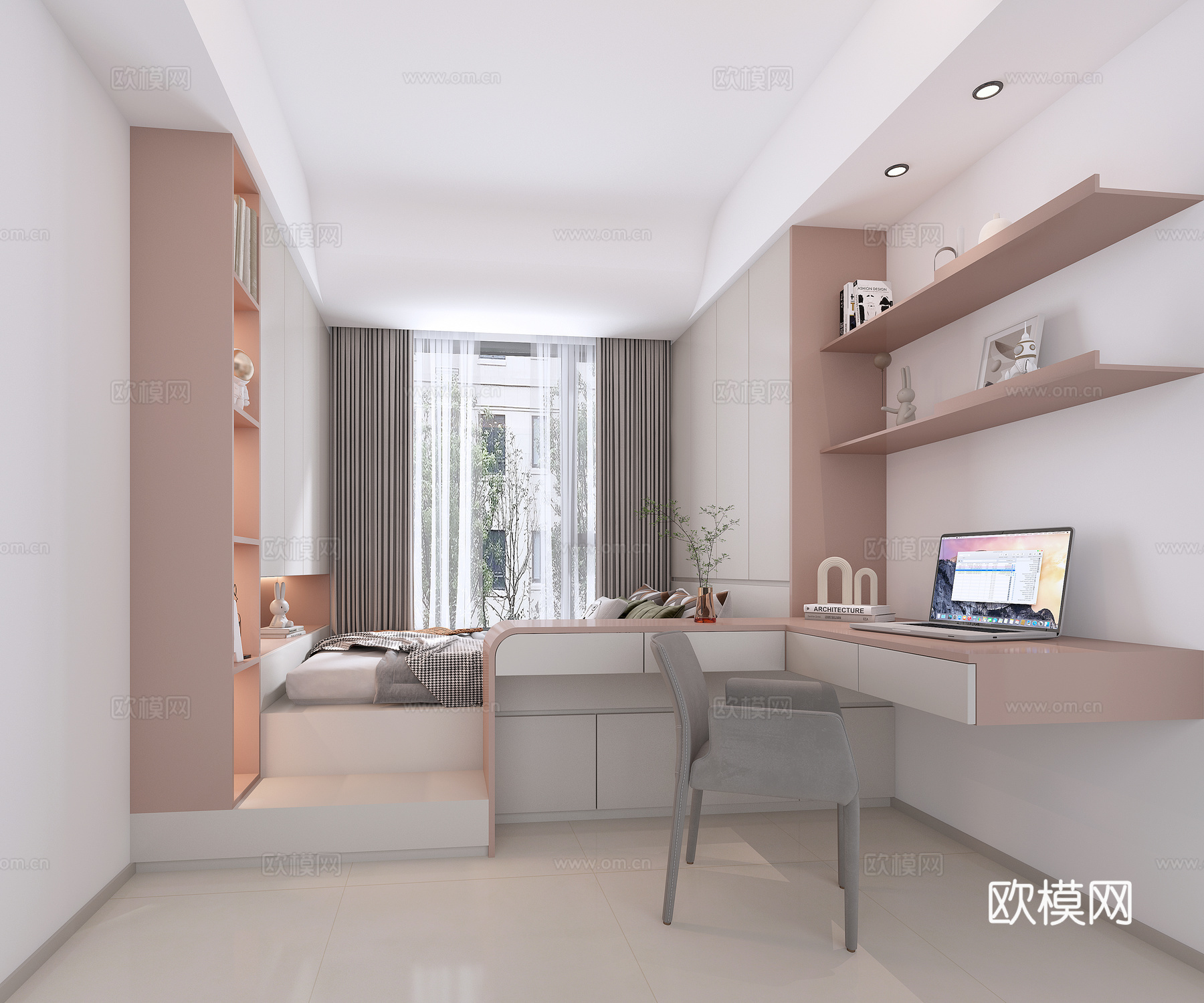 现代女孩房3d模型