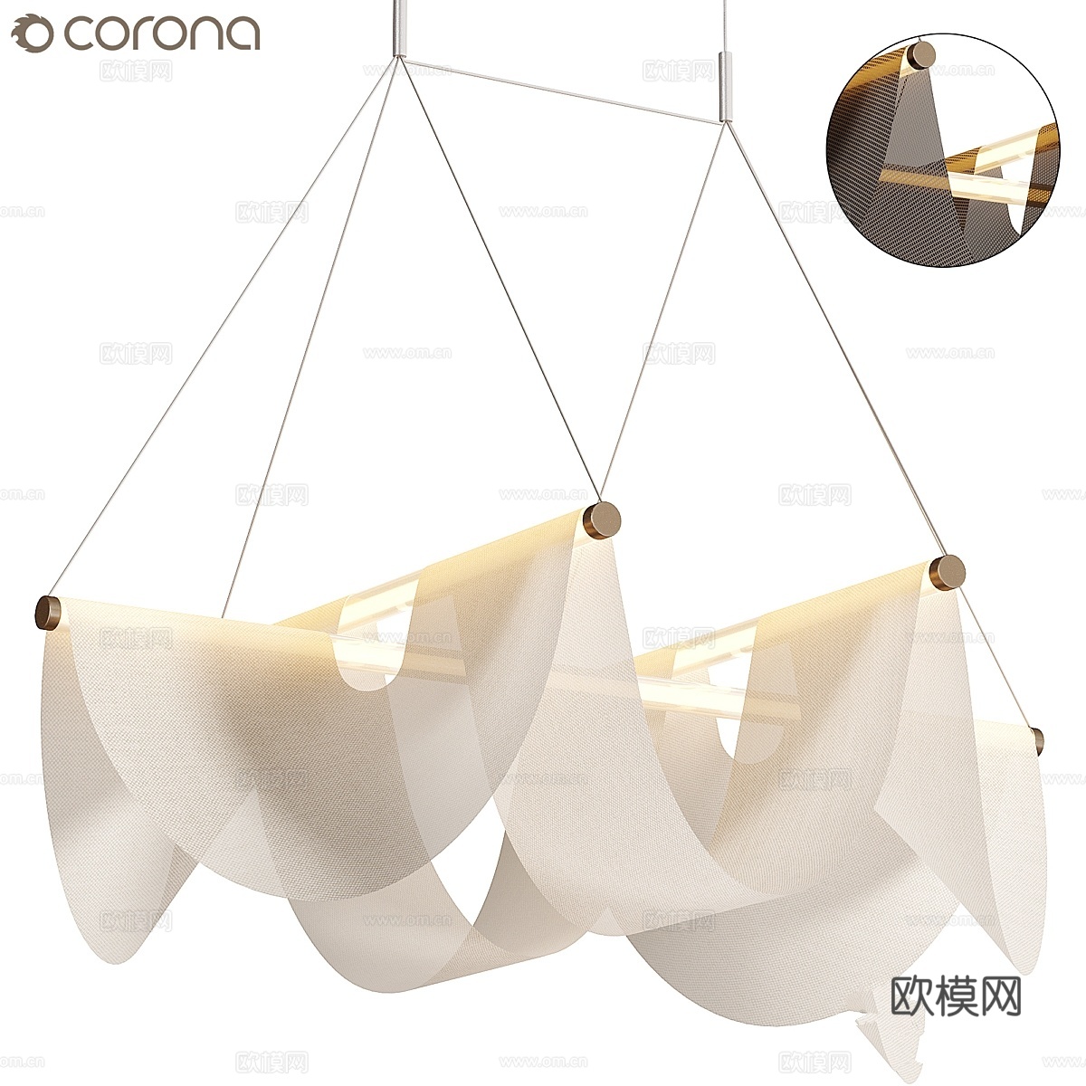 Moooi 垂坠吊灯3d模型