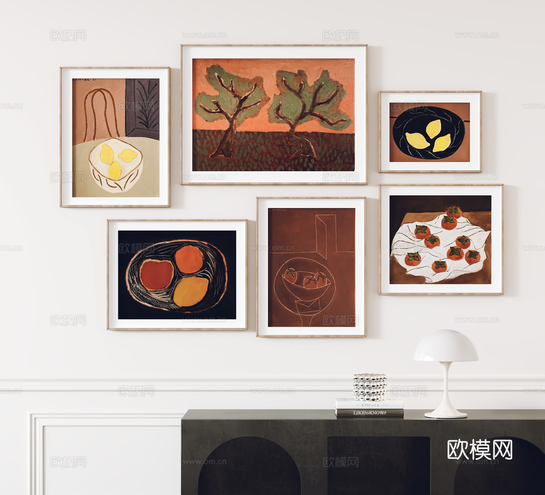 现代挂画 装饰画 客厅挂画 玄关挂画3d模型
