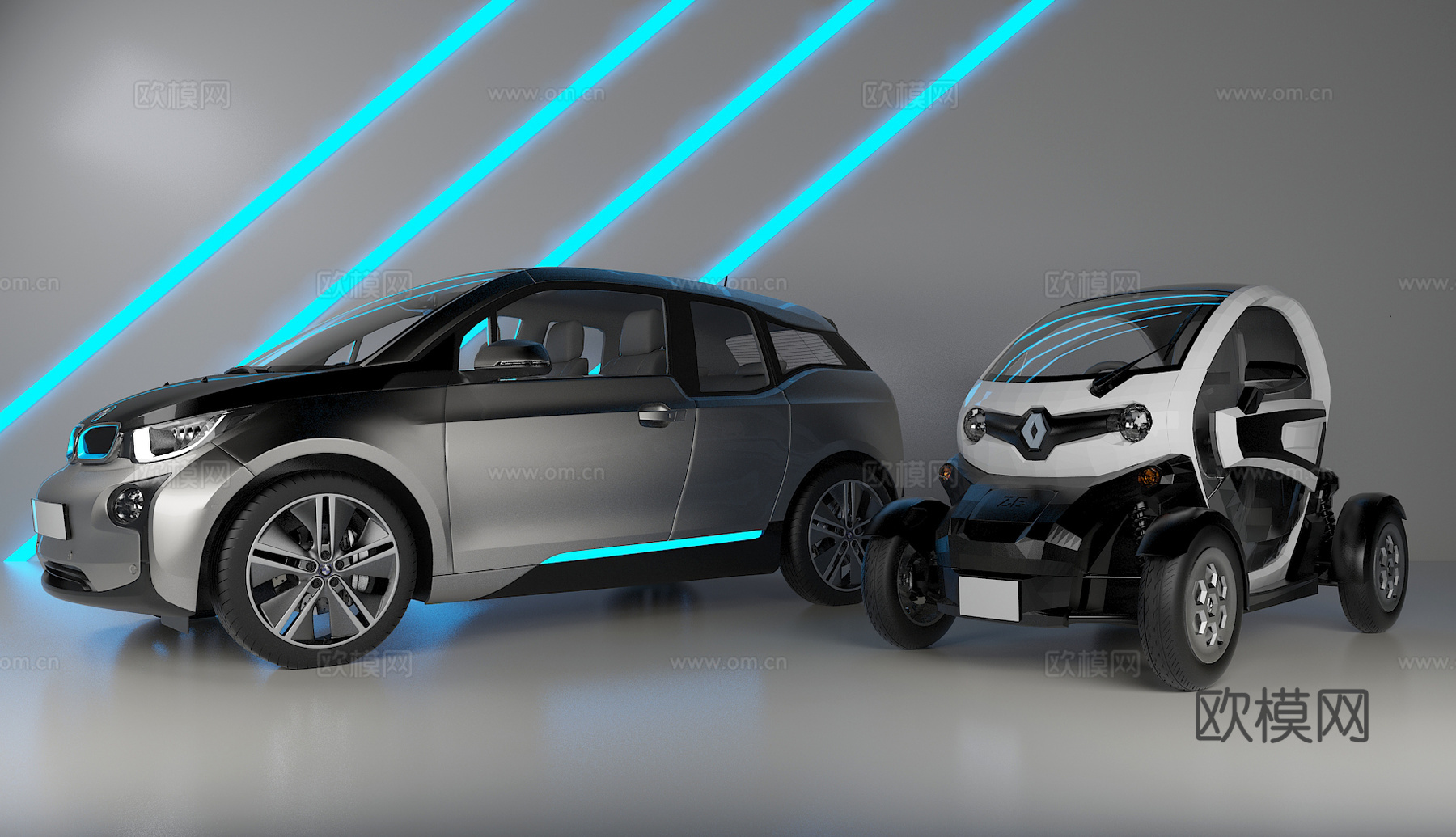 电动汽车 宝马电动汽车3d模型