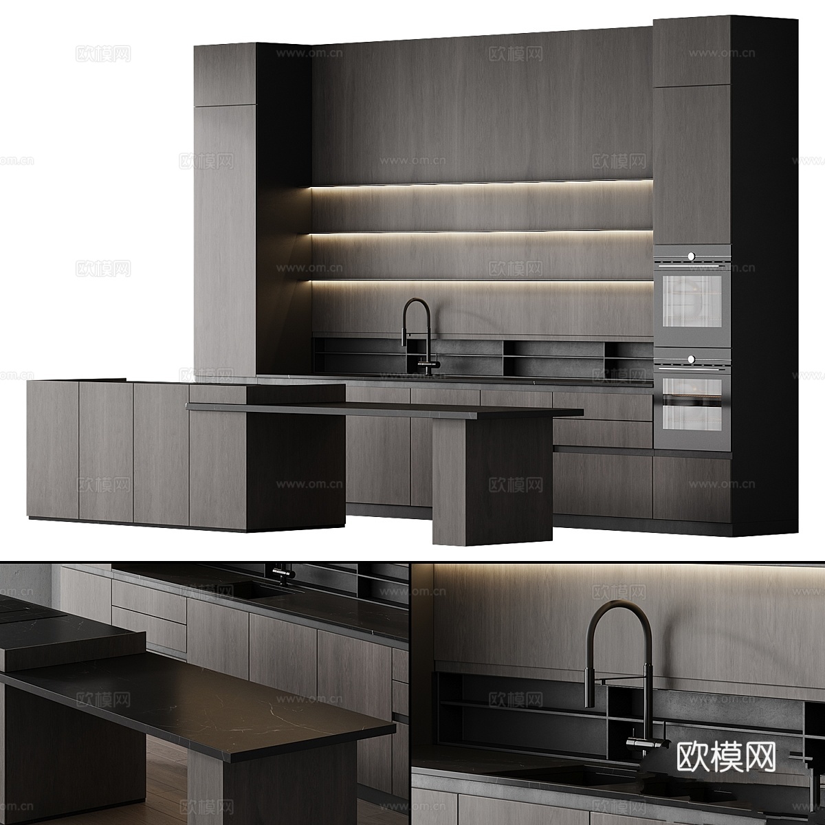 现代风格厨房 006 现代厨房3d模型