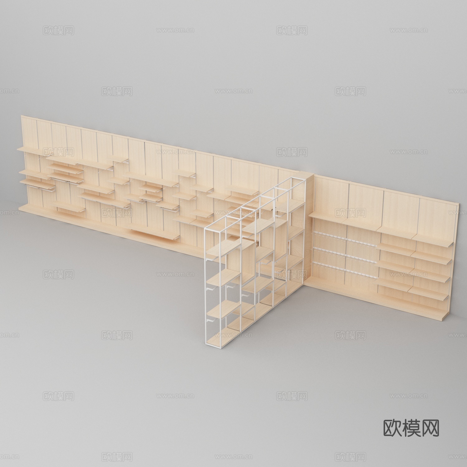 母婴店服装架3d模型