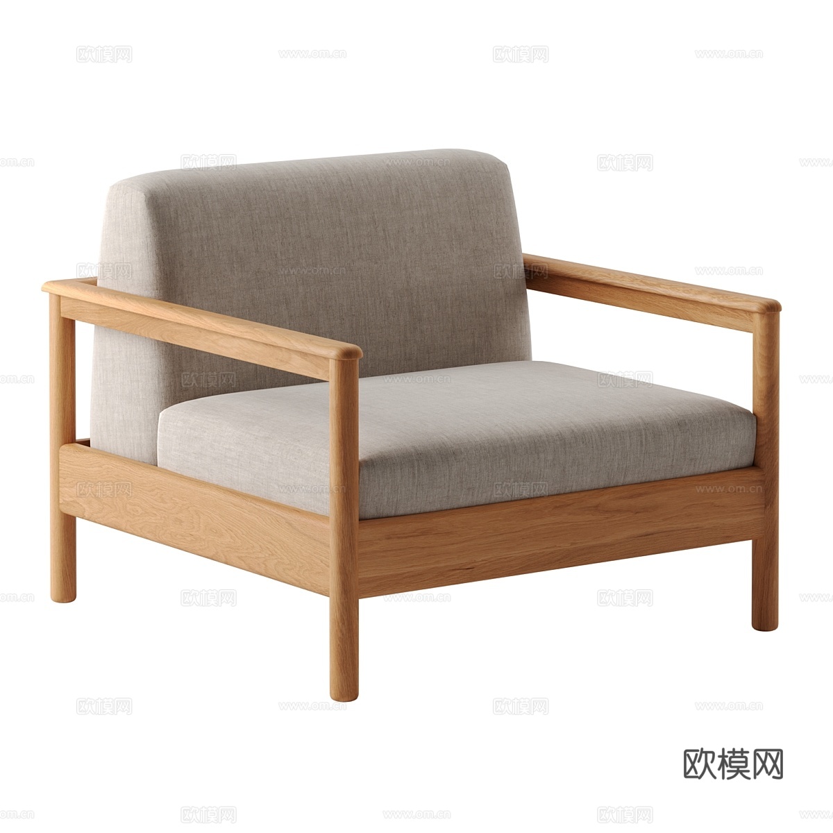 Bali扶手椅，由Varaschin设计3d模型