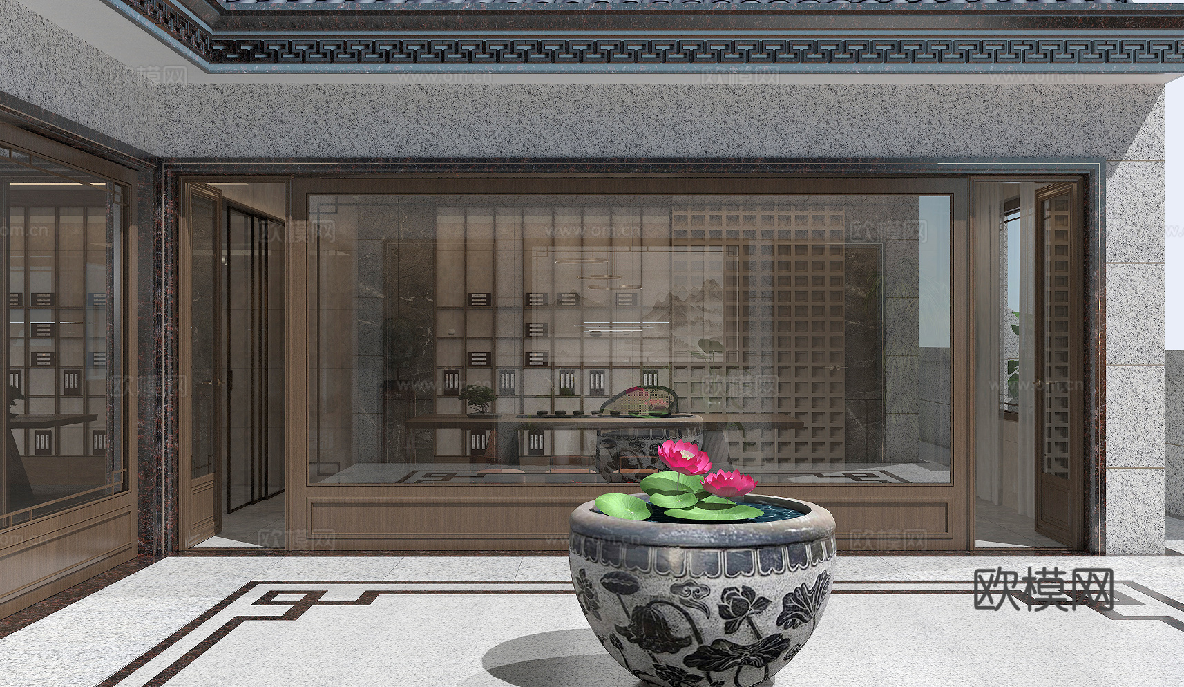 顶楼院子3d模型