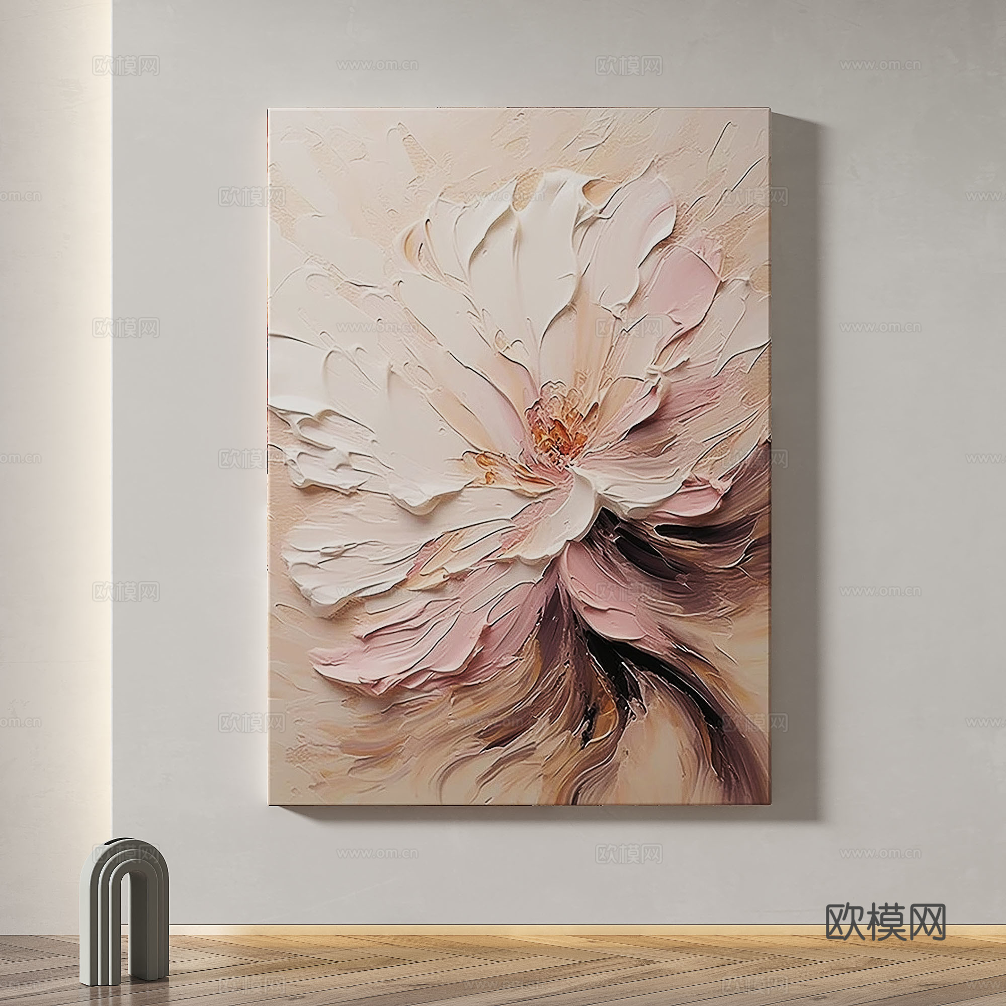 现代，轻奢，侘寂，肌理，奶油风，简约，抽象，立体，装饰画3d模型