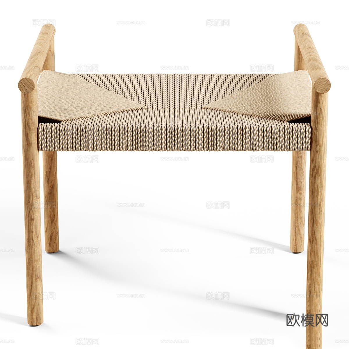 Zara Home - 编织长凳 - 小号3d模型