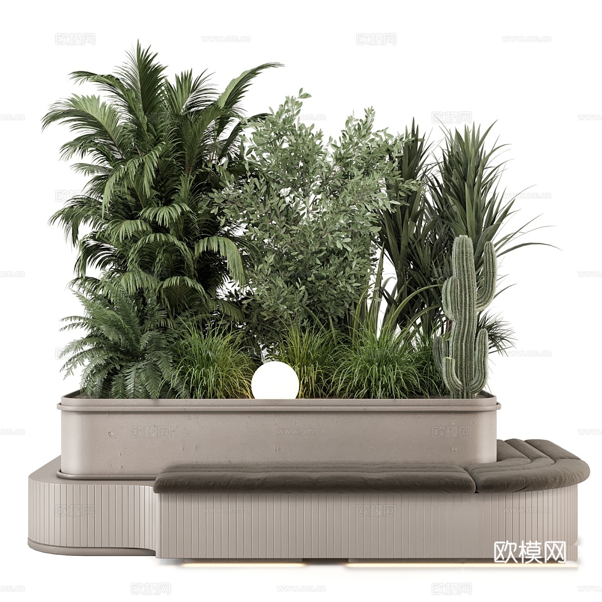后院和景观套装灌木和树木 26133d模型