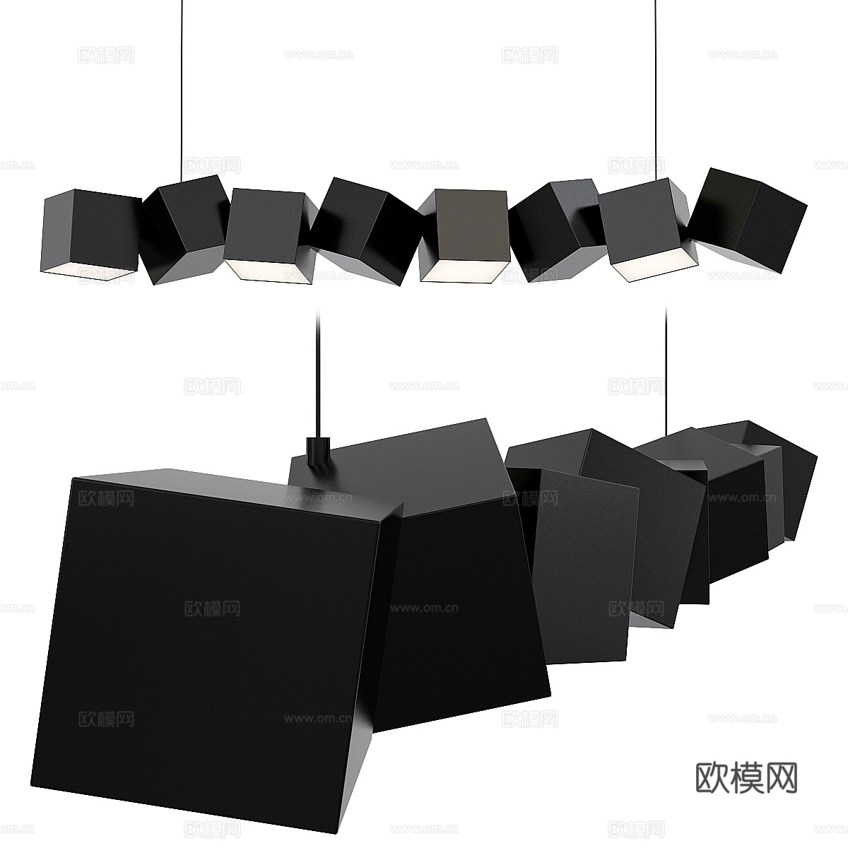 区块链黑3d模型