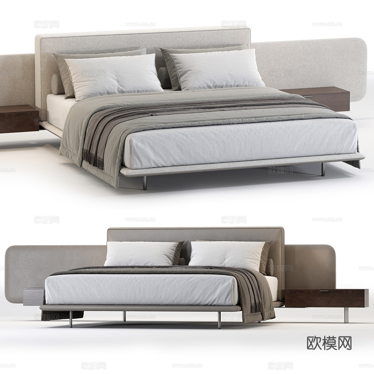 Minotti Horizonte 床3d模型