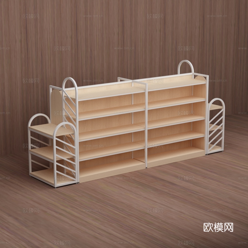 母婴店中岛货架3d模型