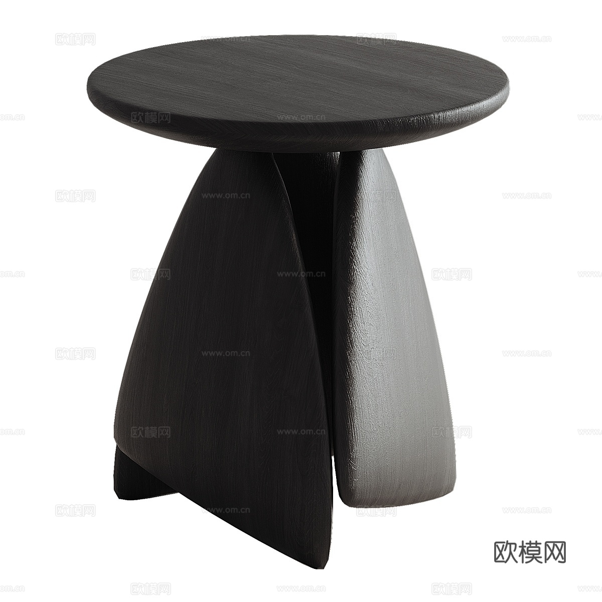 鹅卵石边桌3d模型